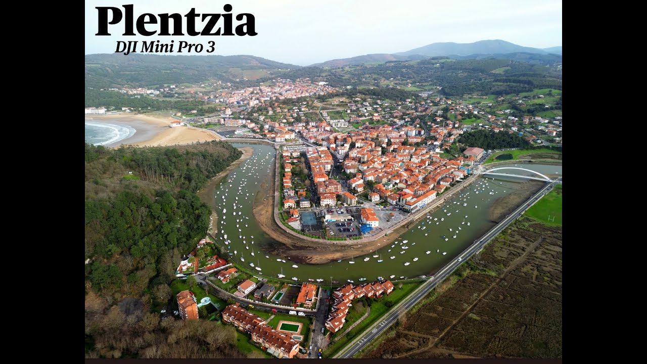 Plentzia and Gorliz - Drone View - Vertical 4k