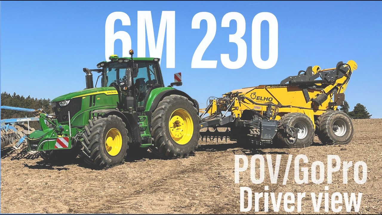 POV/GoPro/driver view - jaký je NOVÝ John Deere 6M 230 + Elho Scorpio 550