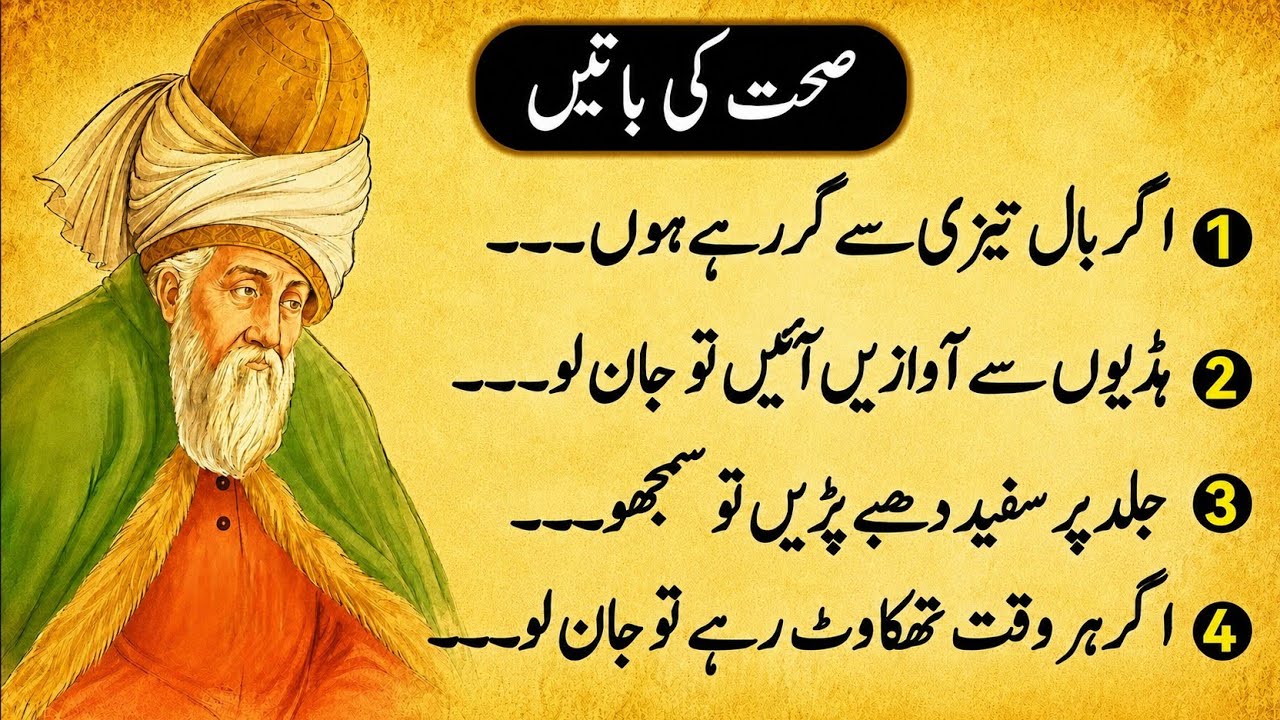 Maulana Rumi&rsquo;s Powerful Words | Rumi Quotes in Urdu | Islamic Motivation | Quotes of Huzaifa 