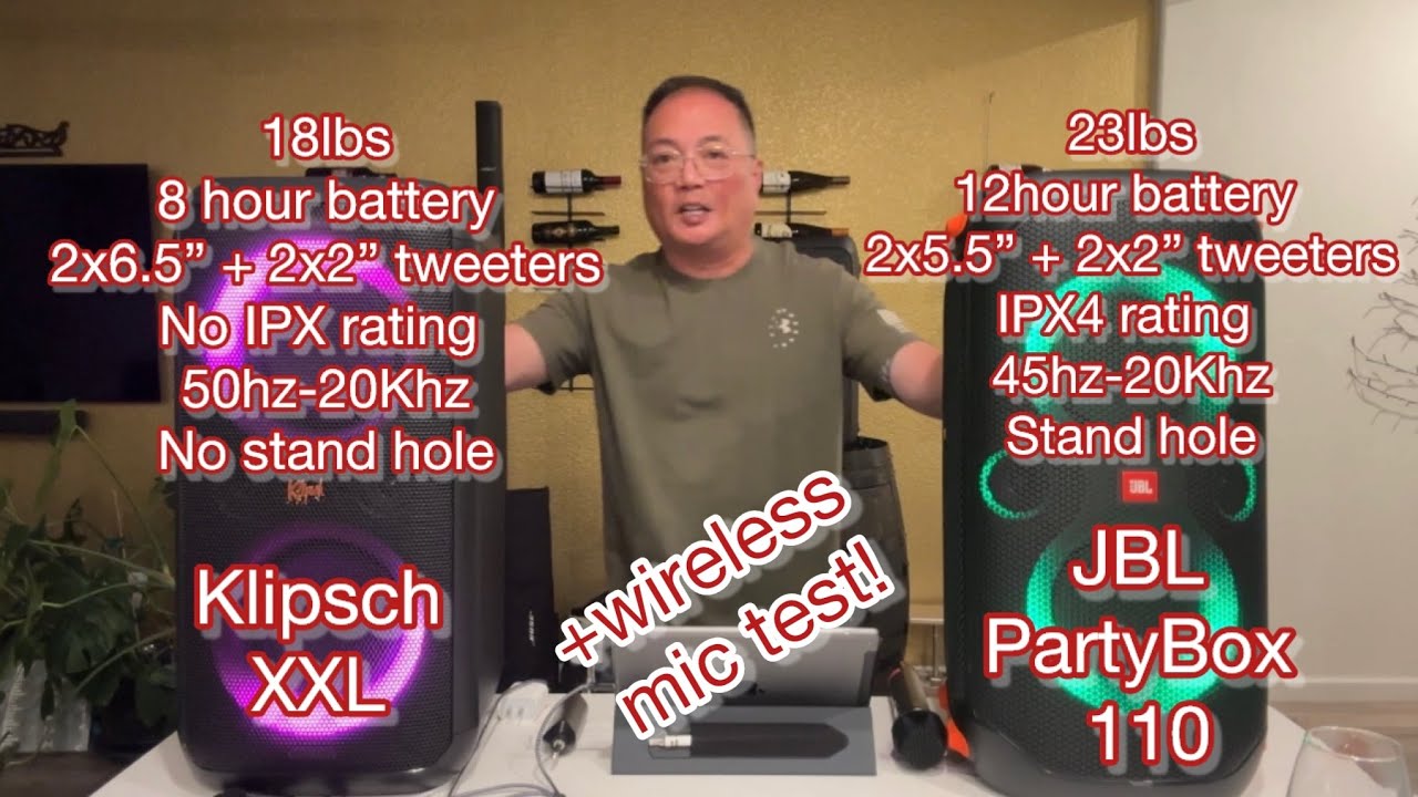 JBL PartyBox 110 vs Klipsch Gig XXL