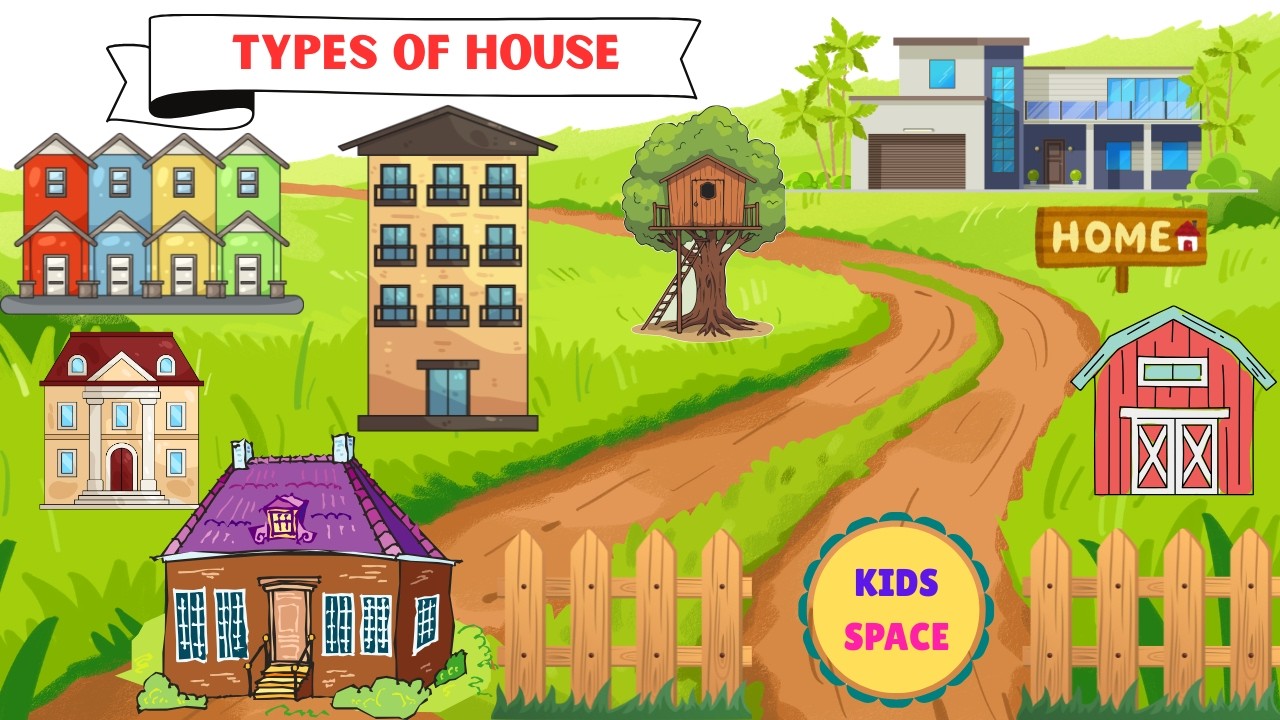 TYPES OF HOUSES!Learn houses types.Different Types Of Houses!Kids Educational Video!Video for Kids