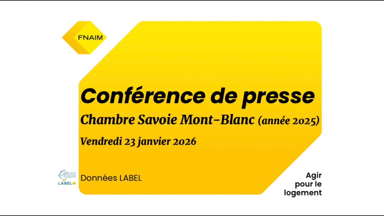 Conférence de presse FNAIM 23 janvier 2026
