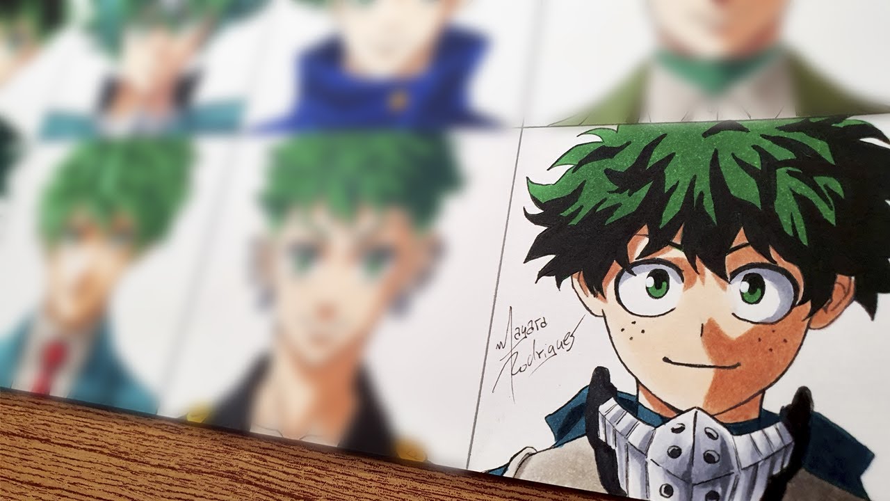 Drawing MIDORIYA as 12 different ANIMES CHARACTERS