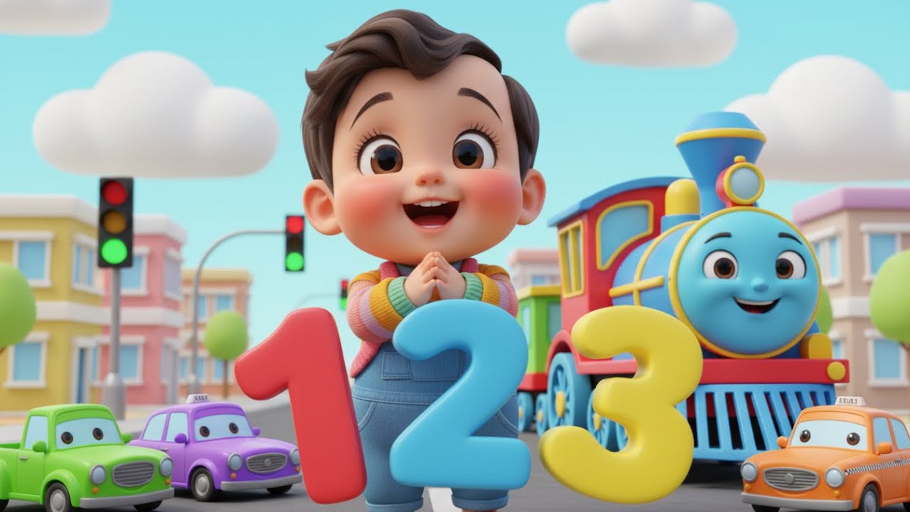 🎵 Busy Roads Vehicles Counting Song 🚗🚕🚙 | Counting Song for Kids | Nursery Rhymes & Baby Songs