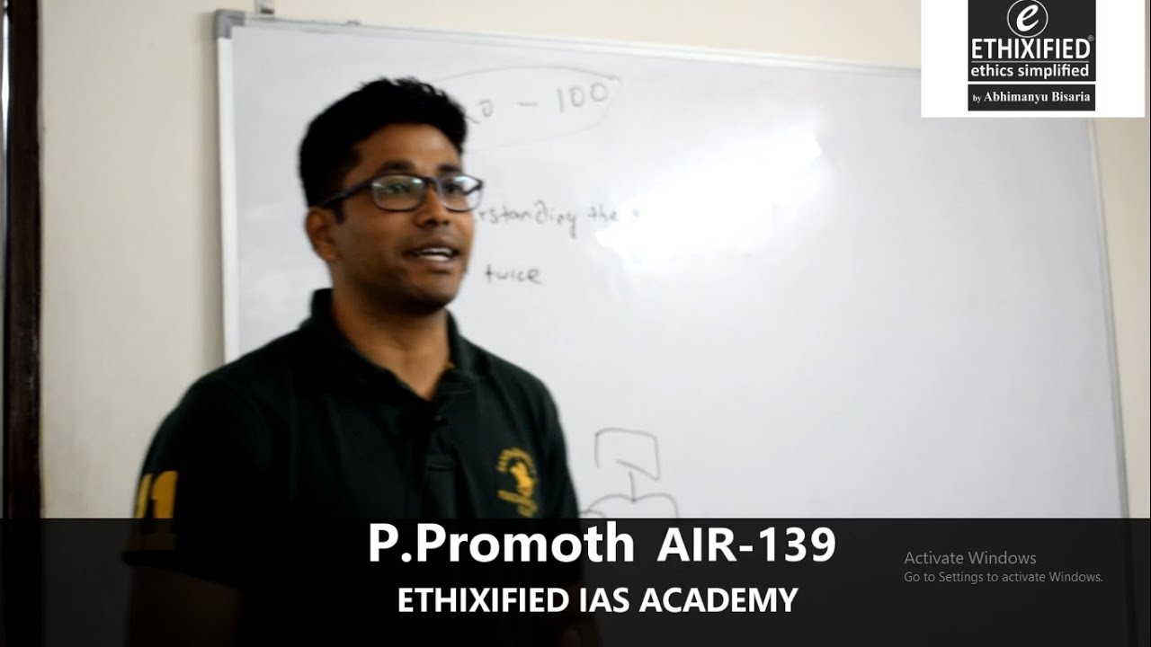 Answer-Writing | By P. Promoth, AIR-139, CSE | Ethixified IAS Academy