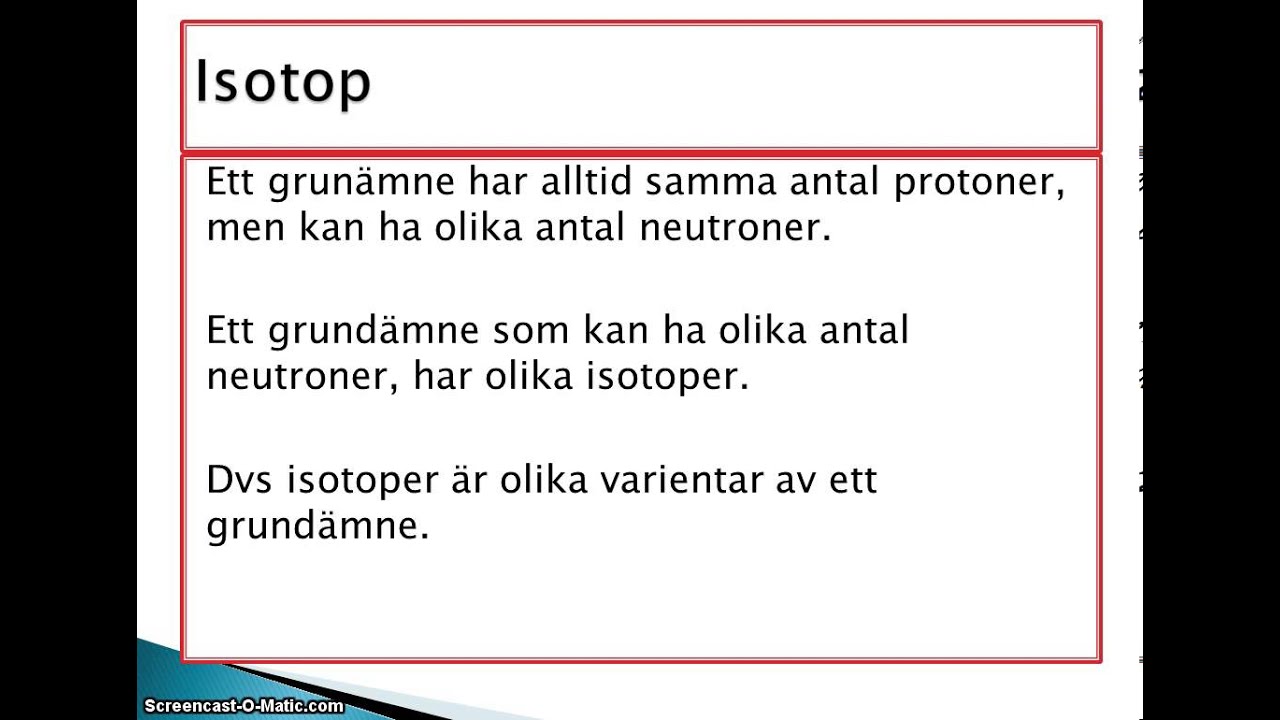 Atomnummer, masstal, isotoper