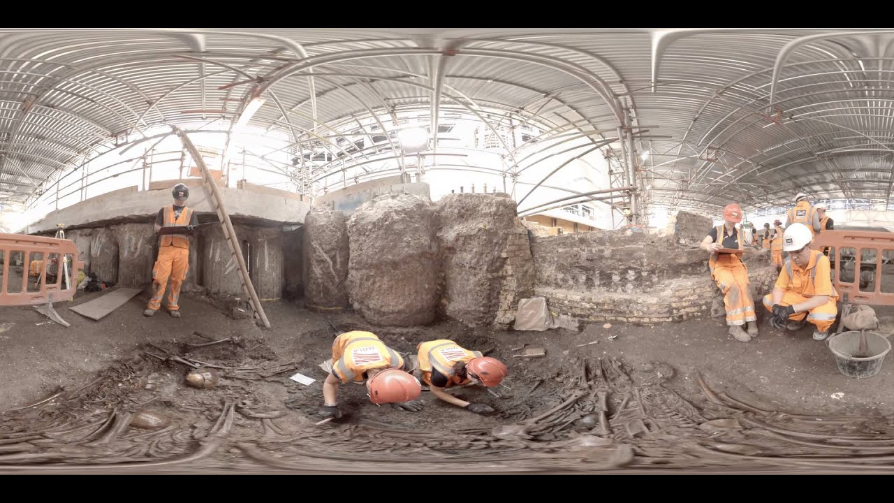 Crossrail archaeology: 360° video of suspected 1665 plague pit uncovered at Liverpool Street