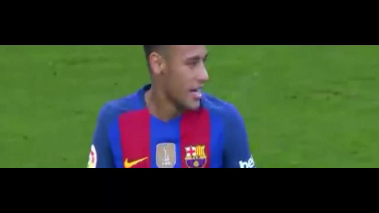 Neymar horrible tackle on Lucas Vazquez vs Real Madrid 3/12/2016