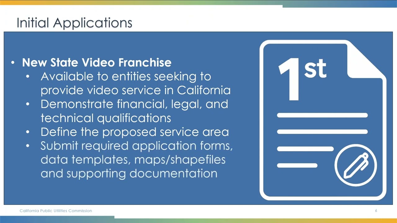 How to Apply for a State Video Franchise