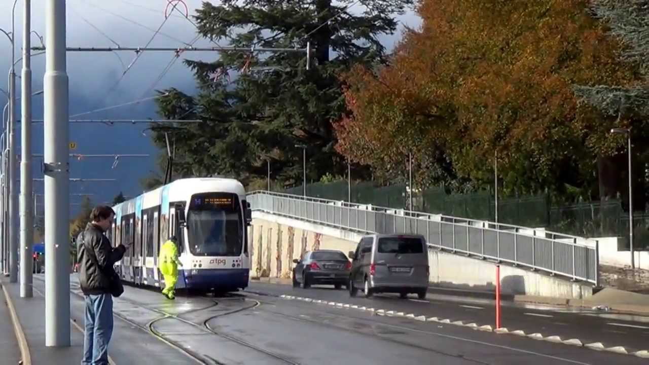 Les bus remplacent les trams a Meyrin le 10.11.13
