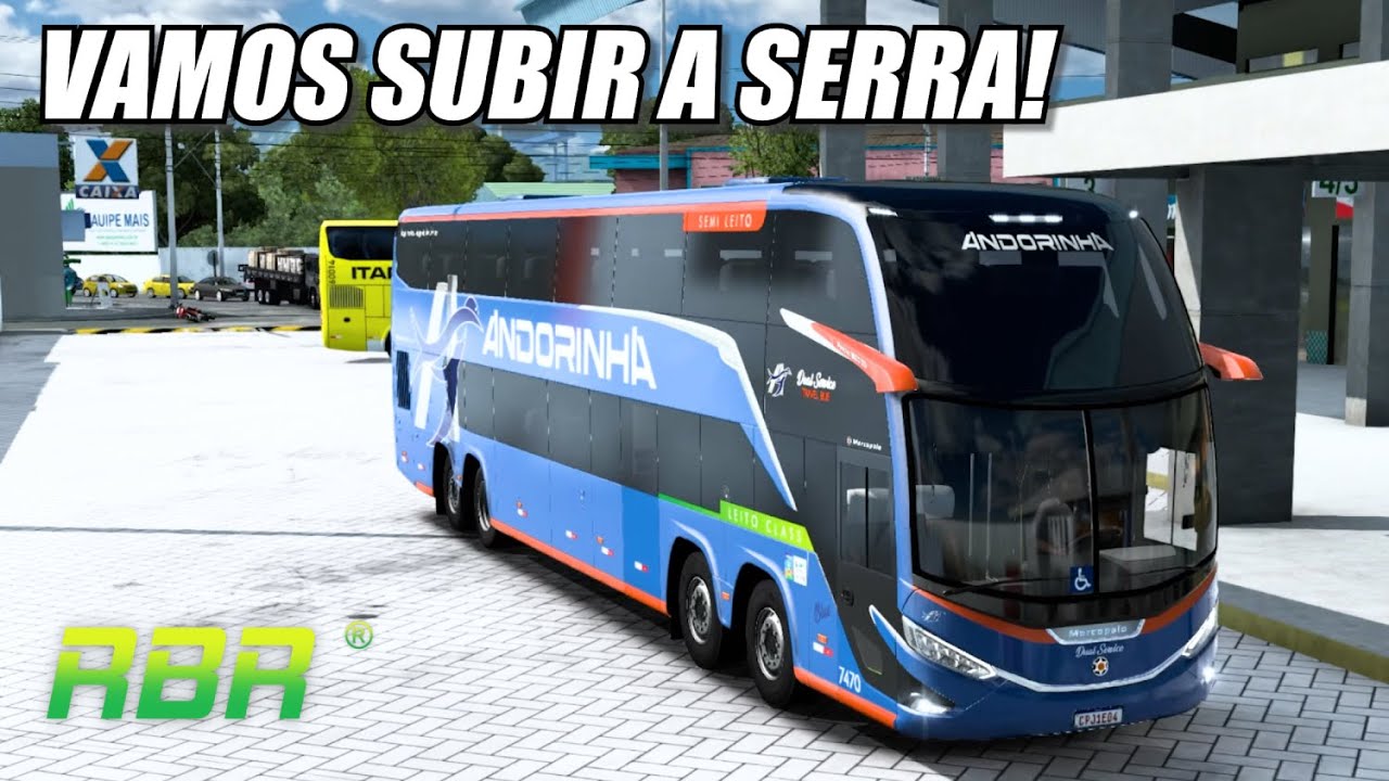 ETS2 REALISTA SUBINDO A SERRA DE ÔNIBUS - MAPA RBR | COCKPIT TRÊS MONITORES