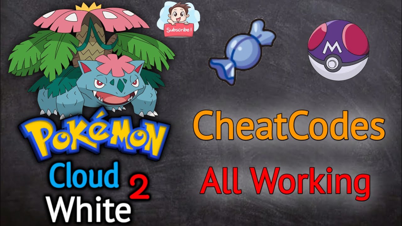 Pokemon: Cloud White 2 GBA RomHack + Cheat Codes (All Working)!