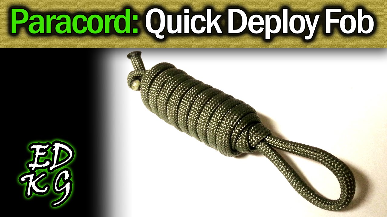 Simple Paracord: Quick Deploy Key Fob (survival or EDC cordage in seconds)