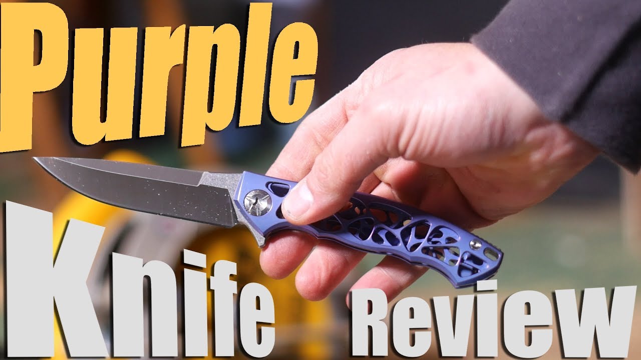Purple Knife Review. (TC4 Titanium Vespa) 3.75 in blade, 3.7 ounces. DANG!