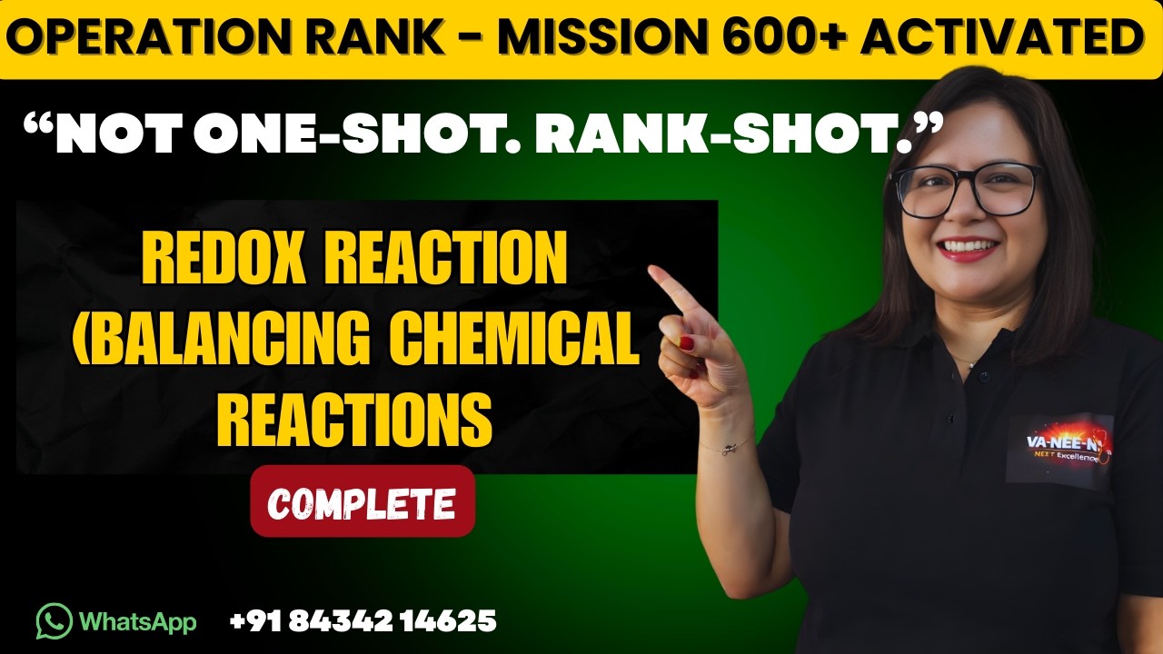 Balancing Redox Reactions | Ion-Electron Method | NEET 2026 Chemistry | Neeti Ma’am #neet2026 #N2V