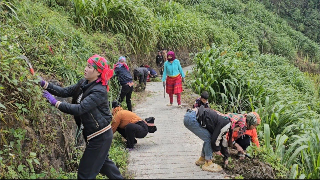 BÀ CON CÙNG NHAU VỆ SINH CON ĐƯỜNG HẤU CHUA ĐÓN TẾT | MỶ VLOG | 