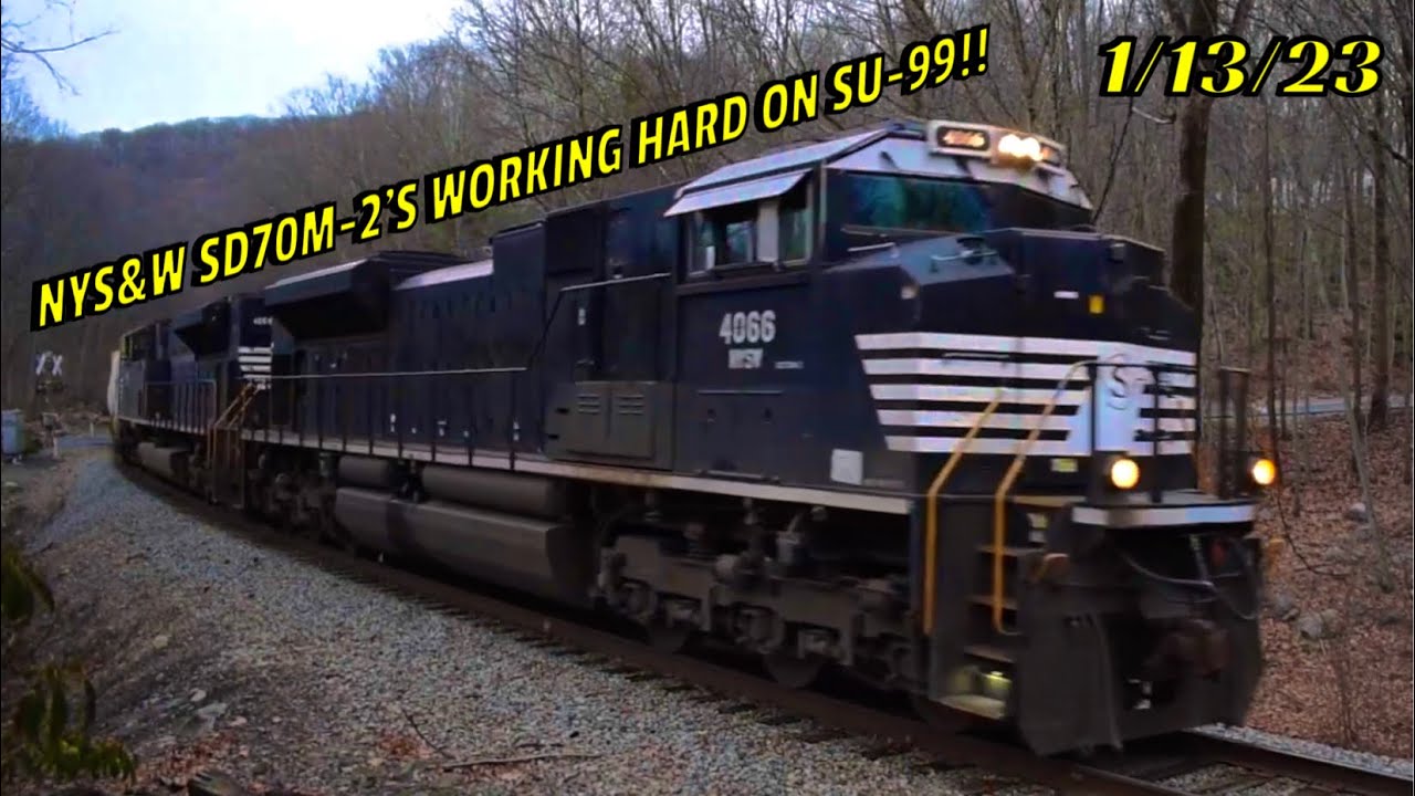 NYS&W SD70M-2's Working Hard On SU-99!! 1/13/23