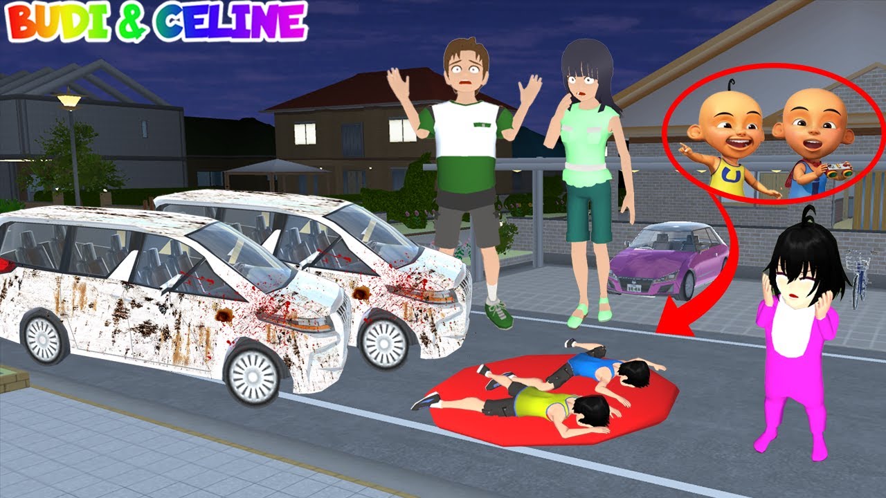 Upin Ipin Meninggal Ditabrak Mobil Van Hantu Balik Kampung Kembar | Yuta Mio Baby Celine Menangis
