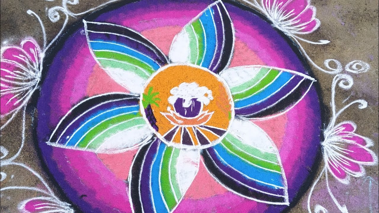 3D latest kolam for festivals /latest Rangoli 