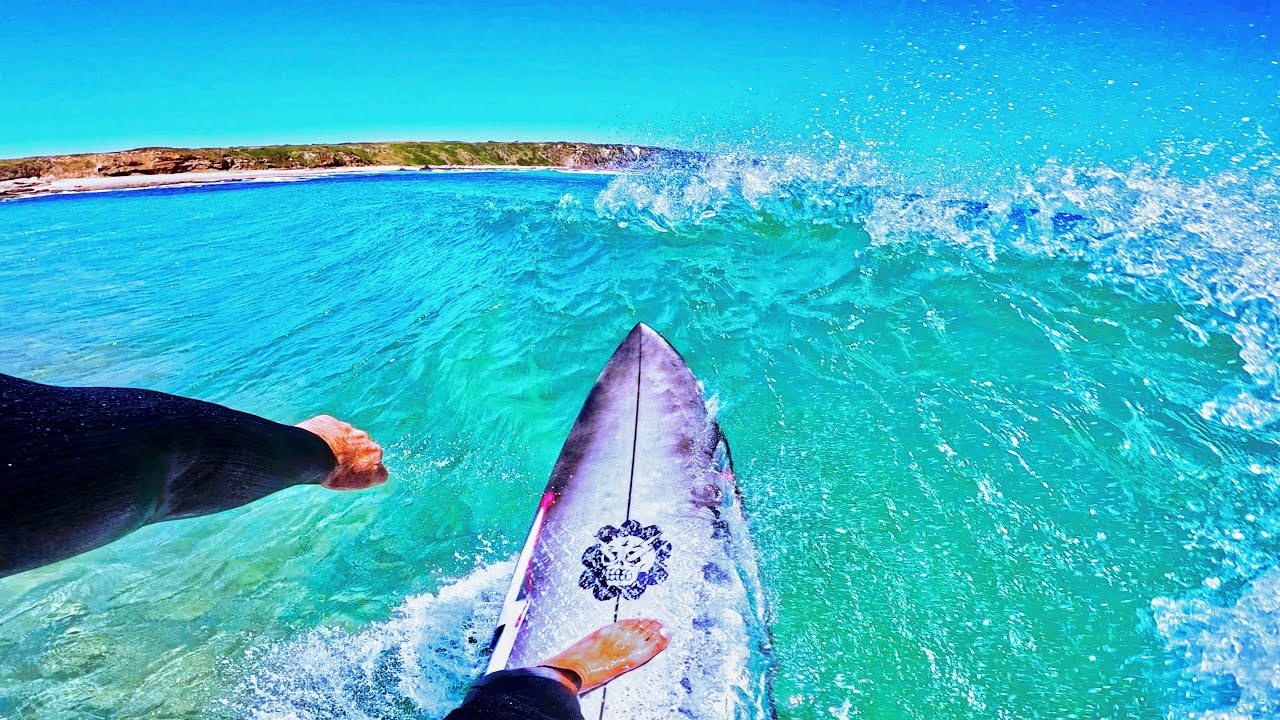 SURFING CRYSTAL CLEAR WAVES [RAW POV]