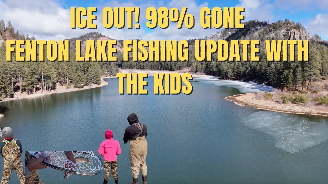 ICE OUT with My Kids! We Founded OPEN WATER  at Fenton Lake #fishing #flyfishing #rainbowtrout
