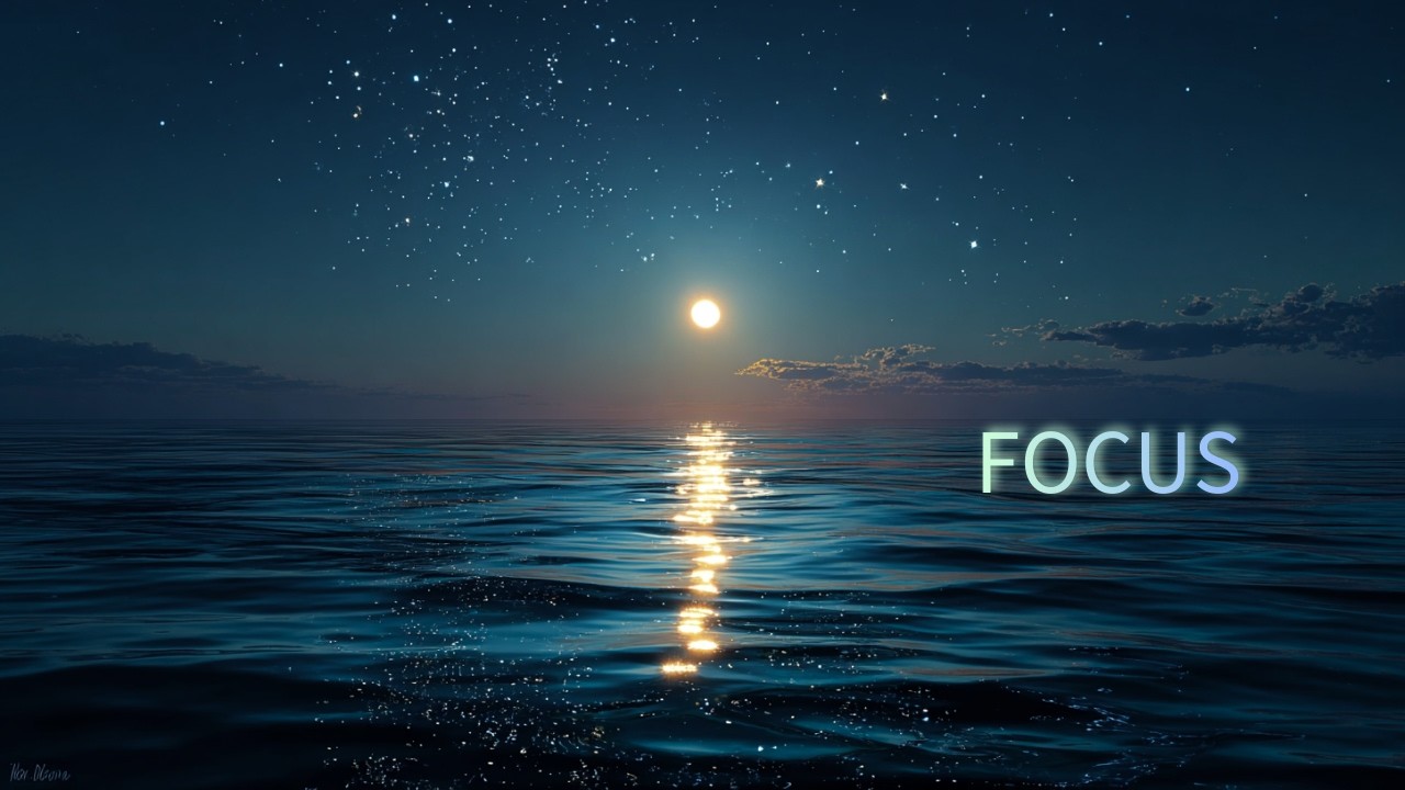1 Hour Deep Focus Music with Rain & Ocean Sounds  Study, Work, Relax