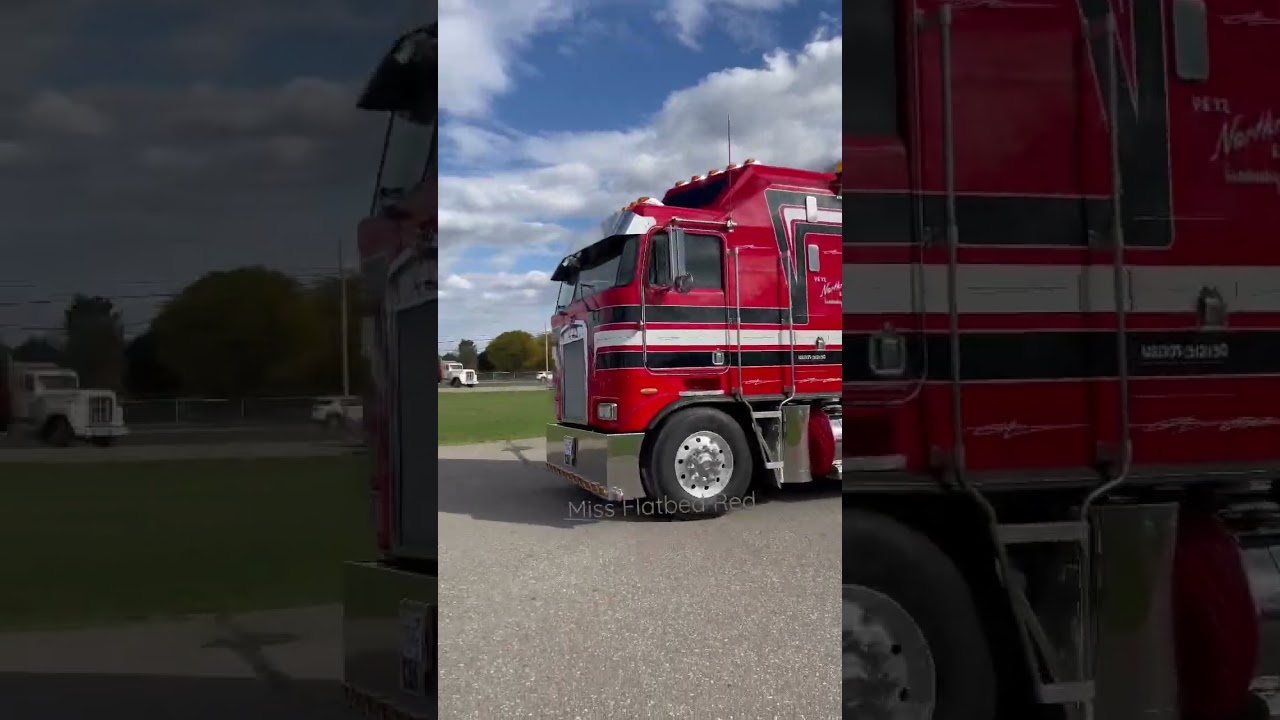 Kenworth Cabover leaving a truck show