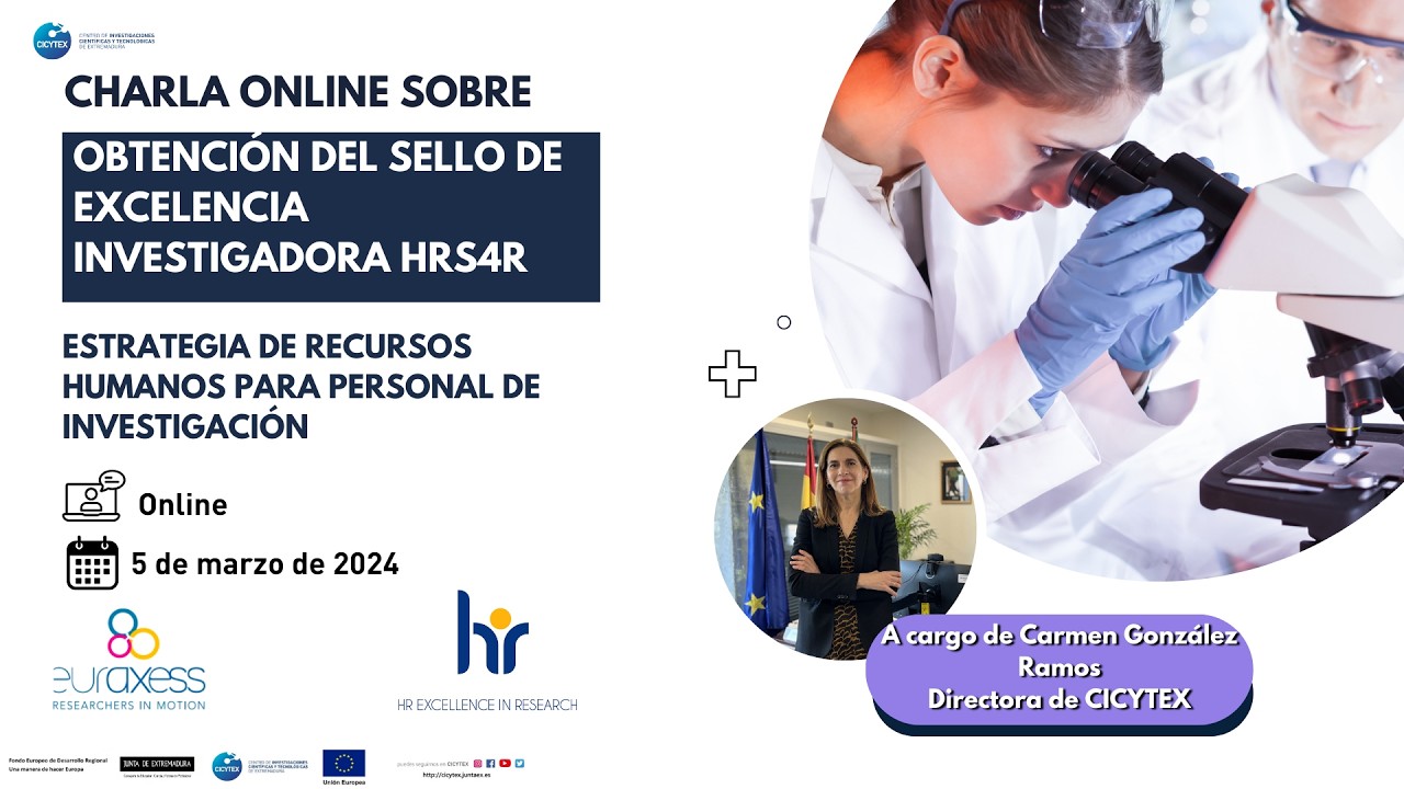 Presentación de la concesión del Sello de Excelencia HRS4R a CICYTEX 🎖️✅