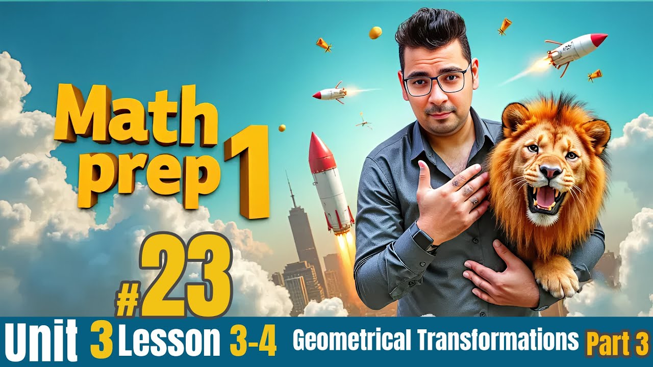 Math |Unit 3 Lesson 3-4 | Geometrical Transformations  - Rotation |  #prep1math |
