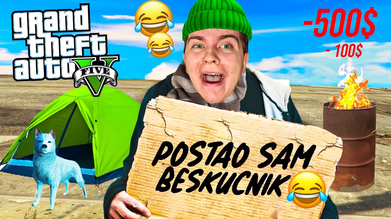 POSTAO SAM BESKUĆNIK U GTA 5😱😂 *izgubio sve*