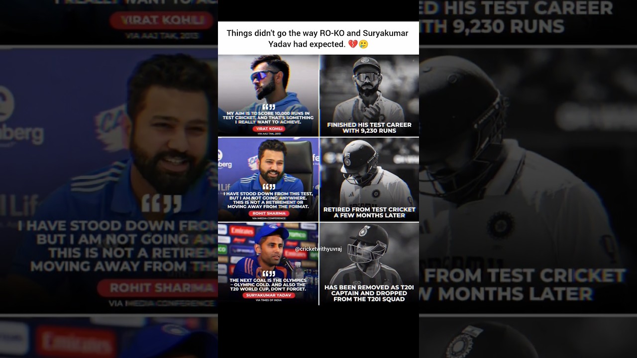 Things didn't go the way RO-KO and Suryakumar Yadav had expected. 💔🥲 #shortsfeed #ipl2026