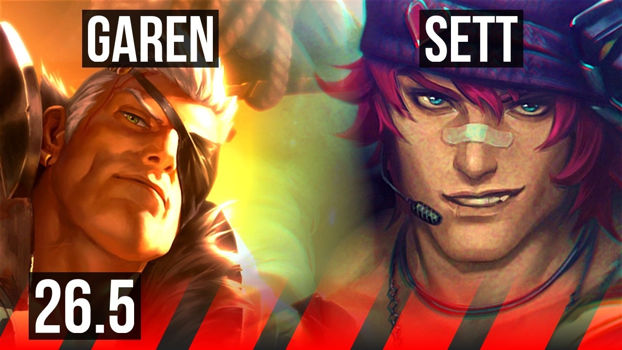 GAREN vs SETT (TOP) | 58K damage, 6k gold comeback | EUNE Master | 26.5