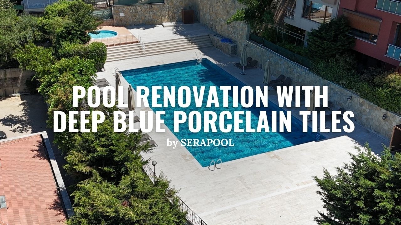 A Stunning Pool Makeover: The Beauty of Blue Bead Porcelain Tiles