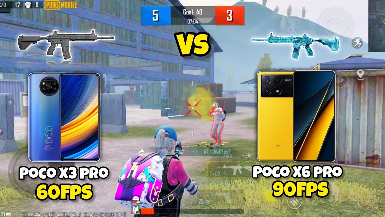 Poco X3 pro TDM test 😍 Poco X3 pro vs Poco X6 pro pubg test in 2024🔥60FPS VS 90FPS 1v1 tdm battle
