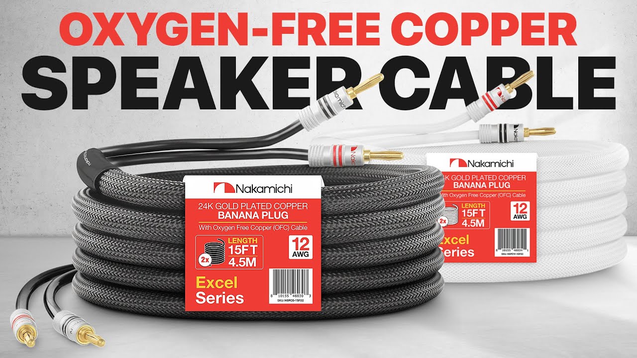 Nakamichi GrubLock Banana Plug With 12 AWG Oxygen-Free Copper (OFC) cable