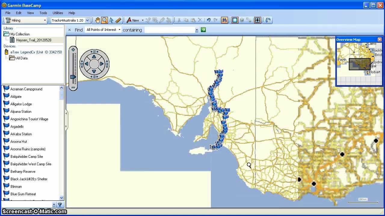 How to load a GPX file onto a handheld Garmin eTrex (older) or GPSmap 60CX GPS unit