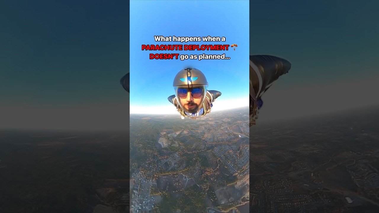⚠️WARNING: Wingsuit Fail! Parachute Malfunction During Deployment&hellip; #skydiving #wingsuit #fail