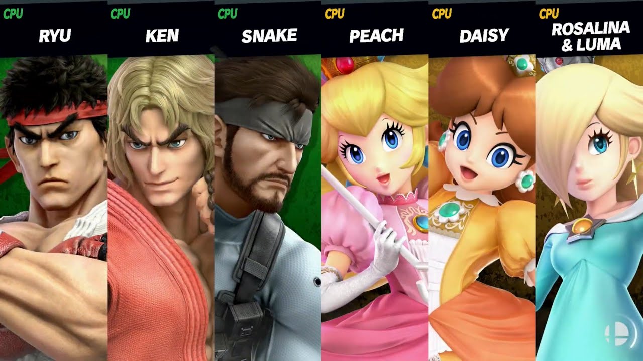 Super Smash Bros. Ultimate - Ken Duo & Snake vs. Mushroom Kingdom Princess