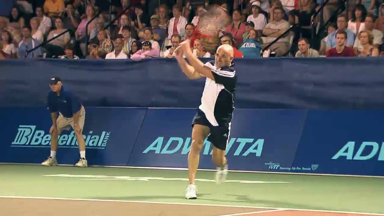Andre Agassi Hitting in High Definition