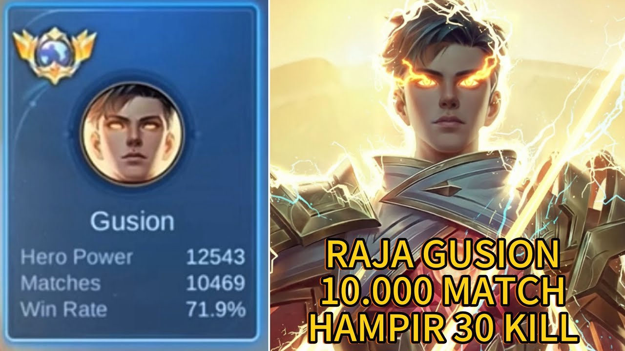 Raja gusion 10.000 match hampir 30 kill dipatch terbaru bikin auto winstreak