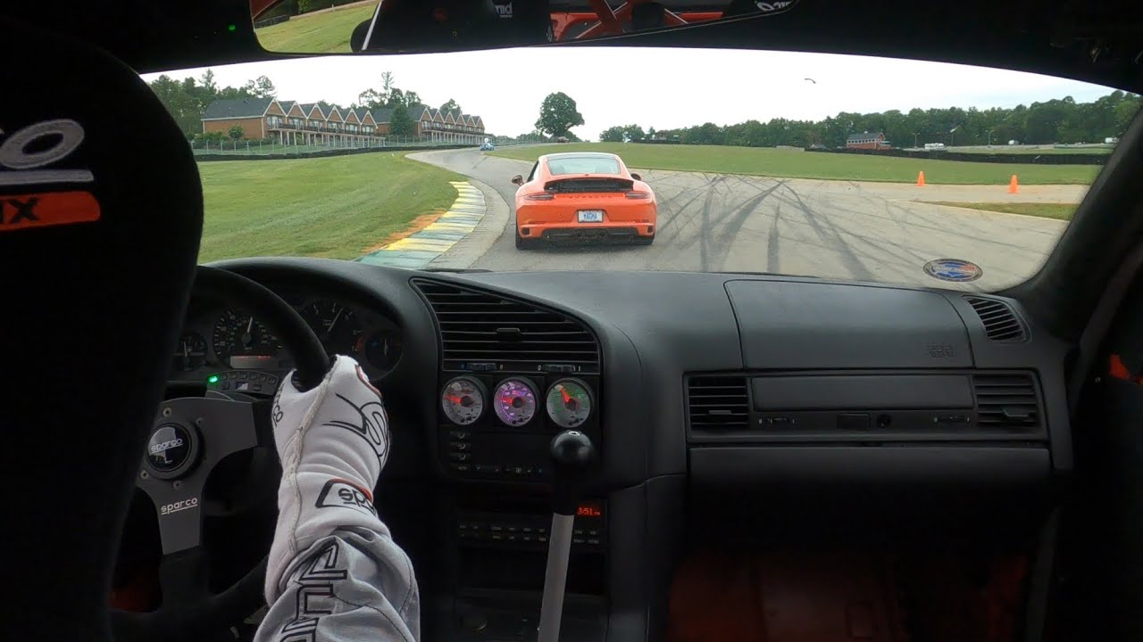 BMW E36 VIR Full Group C HPDS navigating traffic Tarheel BMWCCA