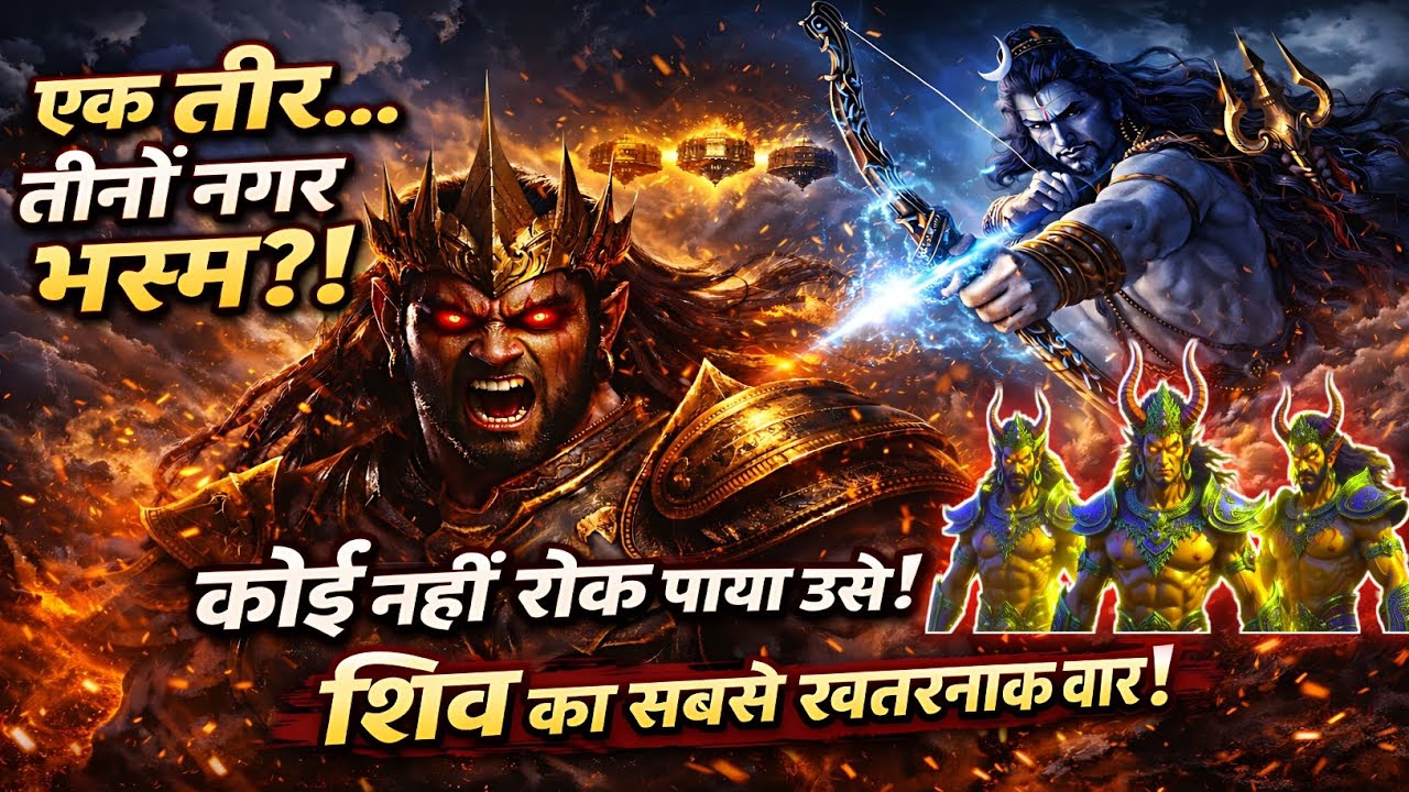 एक तीर में तीनों नगर भस्म?! 🔥 शिव का सबसे खतरनाक वार | त्रिपुरासुर वध की पूरी कहानी