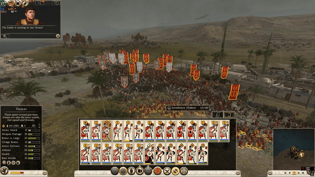 Rome 2 Romans Vs African Rebels Crushing 2820 Rebels Decisively with only 701 Romans Lost their Live