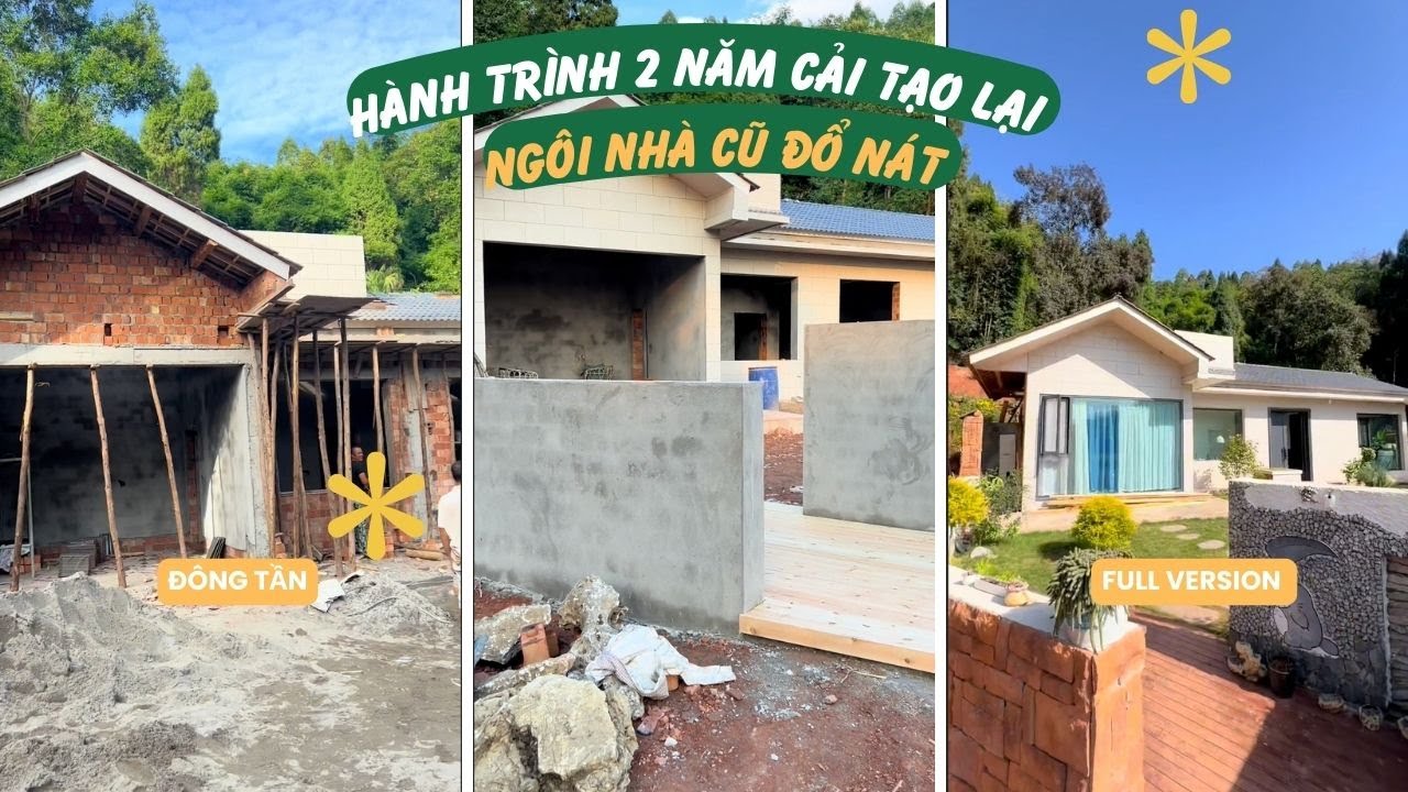 Full Version | Hành Trình 2 Năm Cải Tạo Ngôi Nhà Cũ Đổ Nát Thành Nơi Nghỉ Dưỡng Cho Bố | #caitaonha