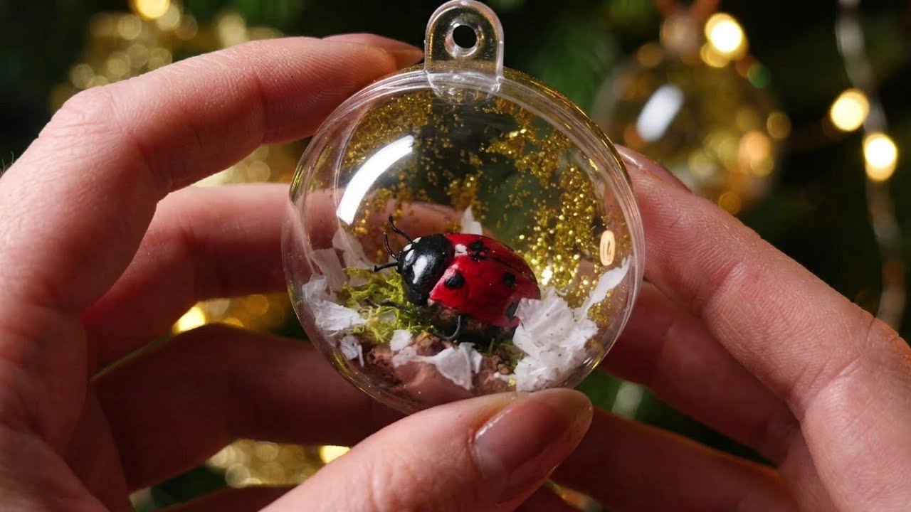DIY Ladybird Christmas Ornament | 12 Clays of Christmas - Day 9
