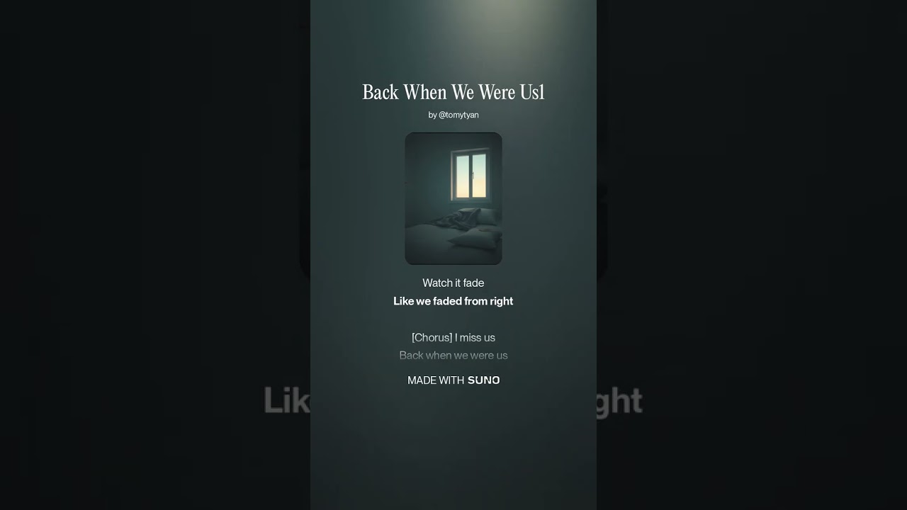 Back When We Were Us1(Official Lyric Video) / AI Female Vocal Ballad癒やし、心地よい、AI音楽
