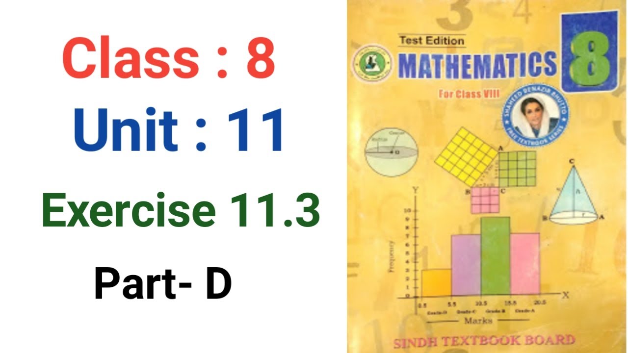 #Maths Cl 8 Ex 11.3 prt D Sindh textbook board