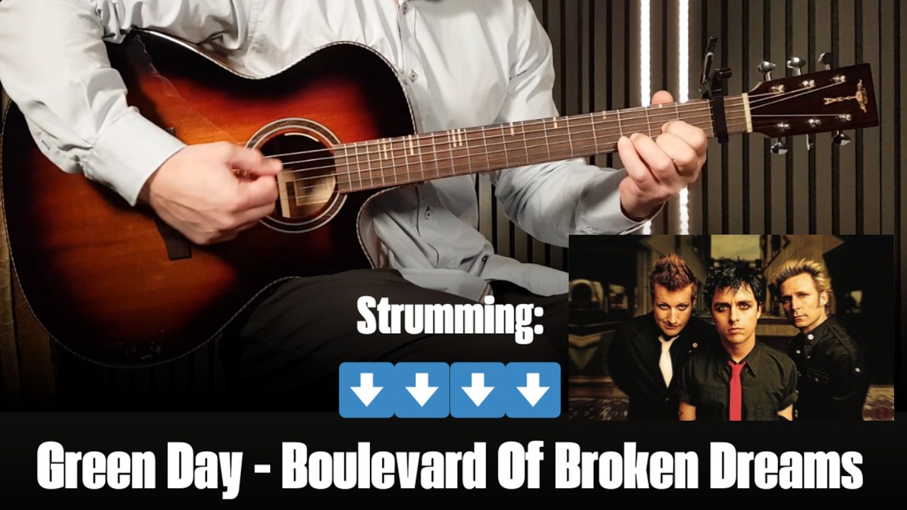 Green Day – Boulevard of Broken Dreams (2004) | Игра на гитаре с аккордами