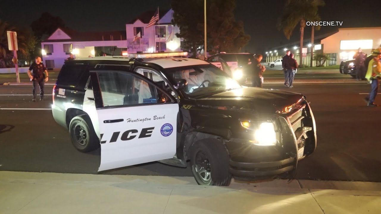 Huntington Beach Officer Crashes Injuring 4