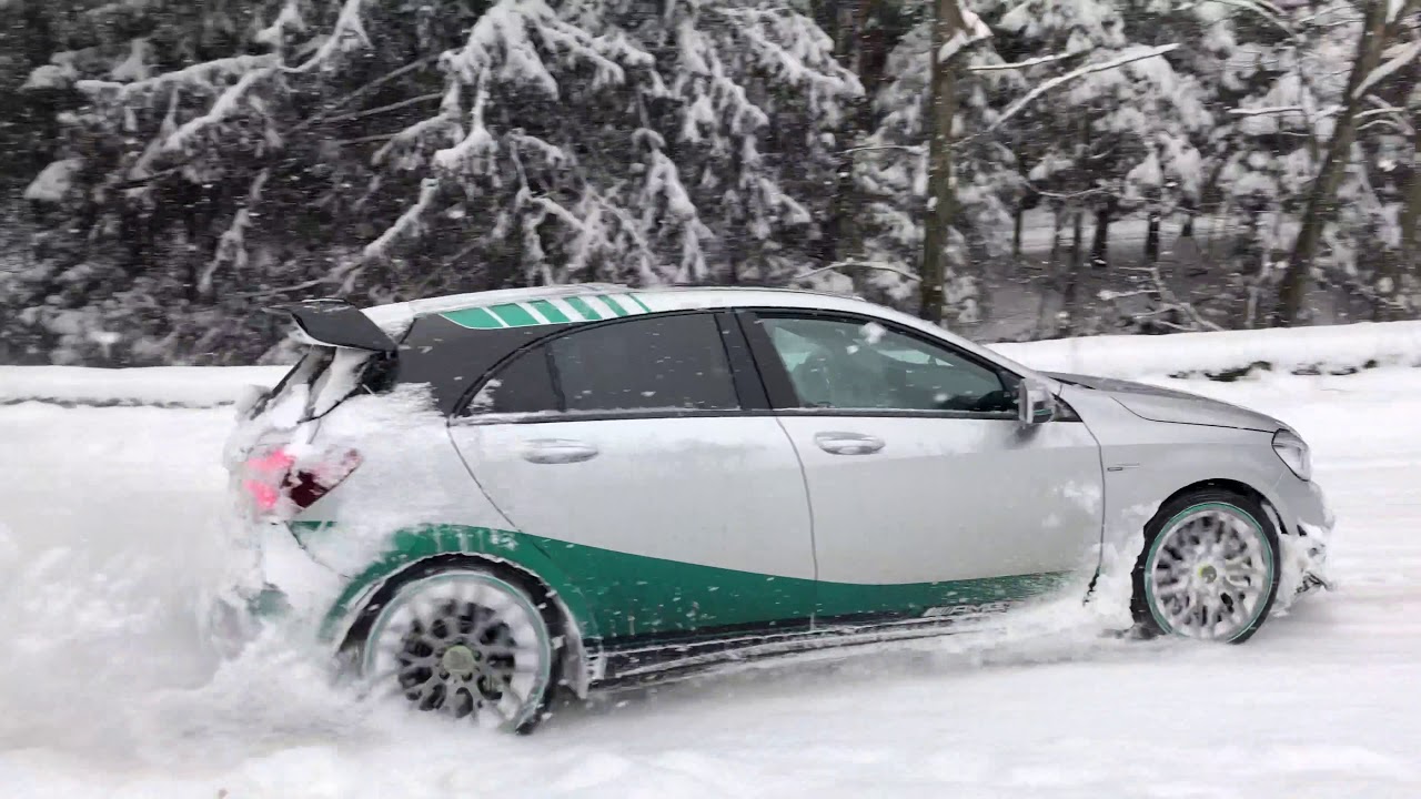 Mercedes Benz a45 AMG 1/250 Petronas Edition 381ps + winter fun in Poland